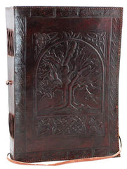 Pentagram leather blank book with cord