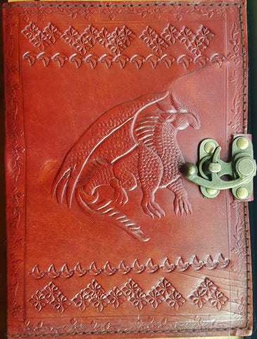 Single Dragon leather blank book w/ latch