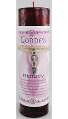 Fertility Pillar Candle with Goddess Necklace