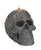 Charcoal Glitter skull candle 3"