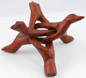 3-Legged Wooden stand 4"