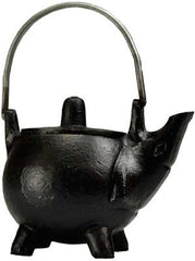3" Pot Belly cast iron cauldron w/lid