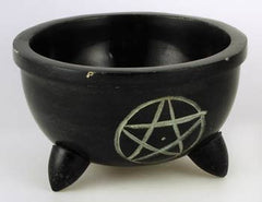 Pentagram Smudge Pot or Scrying Bowl 4"