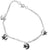 Silvertone anklet w/ Stars & Moons