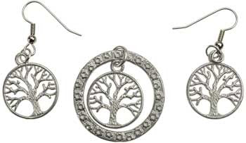 Tree of Life necklace & earrings set