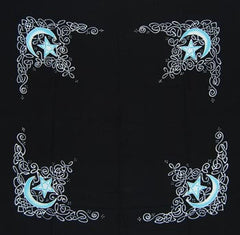 Celtic Moon altar cloth or scarve 36" x 36"