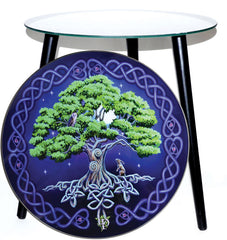 15 1/2" dia Tree of Life glass altar table