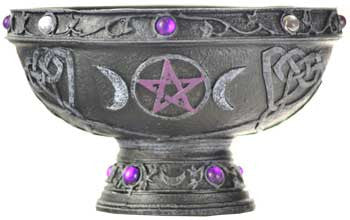 Pentagram, Triple Moon Scrying Bowl