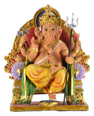 8" Ganesha on Throne
