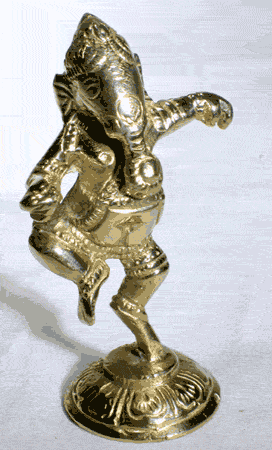 Brass Ganesh Shrine 3 1/2"